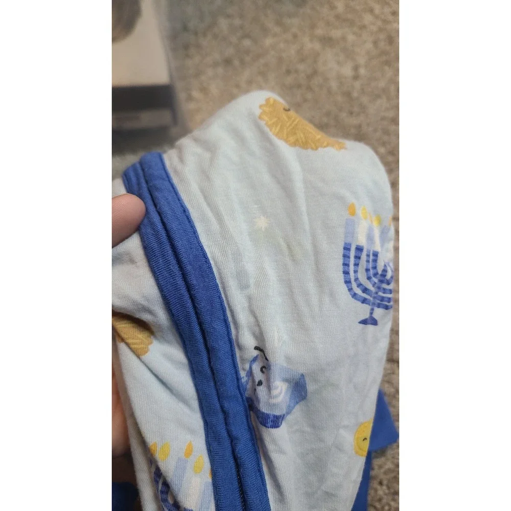 Angel Dear Hanukkah Bamboo 2-Way Zip Footie 18-24m